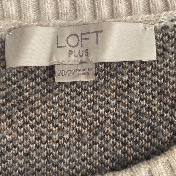 LOFT PLUS Leopard Print Jacquard Sweater Size 22/24 - Picture 7 of 8